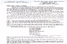 Đề thi thử THPT quốc gia 2015 môn Ngữ Văn tỉnh Hải Dương