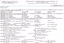 Đề thi thử THPT quốc gia 2015 môn Tiếng Anh tỉnh Quảng Ninh