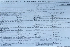 Đề thi THPT quốc gia môn Hóa học năm 2015 mã đề 836 và đáp án