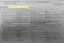 Đề thi THPT quốc gia môn Hóa học năm 2015 mã đề 691 và đáp án