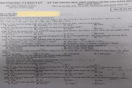 Đề thi THPT quốc gia môn Hóa học năm 2015 mã đề 691 và đáp án