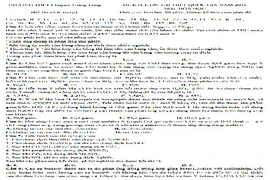 Đề thi thử THPT quốc gia 2015 môn Hóa chuyên Thăng Long