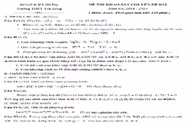 Đề thi thử THPT quốc gia 2015 môn Toán ở Hà Nội