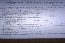 Đề thi thử THPT quốc gia 2015 môn Hóa toàn tỉnh Nam Định ngày 6/6