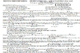 Đề thi thử THPT quốc gia 2015 môn Hóa học tỉnh Bình Phước