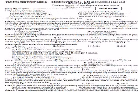 Đề thi thử THPT quốc gia 2015 môn Hóa học tỉnh Bình Phước