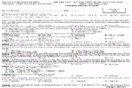Đề thi thử THPT quốc gia 2015 môn Hóa học tỉnh Khánh Hòa