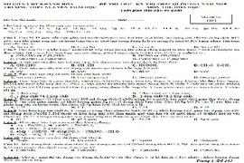 Đề thi thử THPT quốc gia 2015 môn Hóa học tỉnh Khánh Hòa