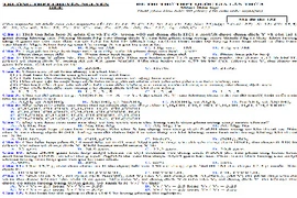 Đề thi thử THPT quốc gia môn Hóa 2015 chuyên Nguyễn Huệ