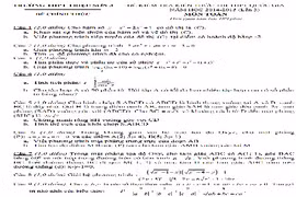 Đề thi thử THPT quốc gia 2015 môn Toán Triệu Sơn 3