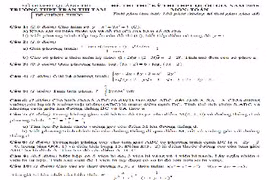 Đề thi thử THPT quốc gia 2015 môn Toán tỉnh Quảng Trị và đáp án