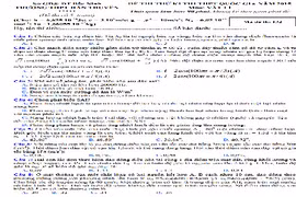 Đề thi thử THPT quốc gia 2015 môn Vật Lý THPT Hàn Thuyên