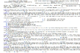 Đề thi thử THPT quốc gia 2015 môn Vật Lý THPT Hàn Thuyên