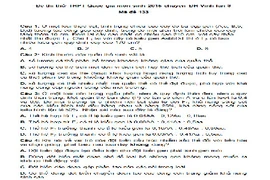 Đề thi thử THPT quốc gia môn Sinh chuyên ĐH Vinh lần 3