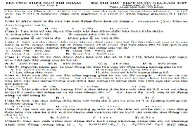 Đề thi thử THPT quốc gia 2015 môn Vật Lý THPT Ngô Thì Nhậm