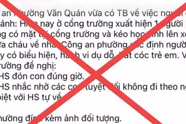 Công an bác bỏ thông tin “bắt cóc trẻ em” ở Hà Nội