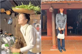  Catwalk ngay tại nhà sàn ở quê, H'Hen Niê trổ tài đội rau muống