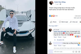 Huấn “hoa hồng” lại khoe ảnh siêu xe BMW i8 trên cao tốc 