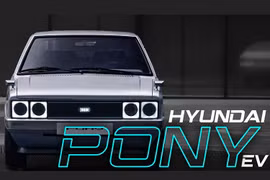 Hyundai Pony 1975 được phục chế thành xe điện đậm chất tương lai