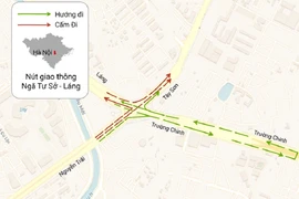 Hướng dẫn lưu thông qua “điểm nóng” Ngã Tư Sở - Láng từ 9/1