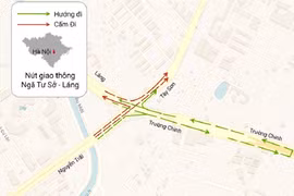 Hướng dẫn lưu thông qua “điểm nóng” Ngã Tư Sở - Láng từ 9/1