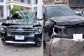 Ford Everest 2022 tai nạn nát đầu, "mông má" rao bán không đâm đụng