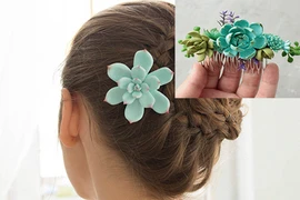 Ngắm BST phụ kiện hình hoa xương rồng đá tuyệt đẹp