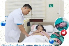 Cuộc chiến giữ song thai cho sản phụ bị tử cung ngắn, ối thõng âm đạo