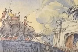 Voi chiến ra trận thời Bà Trưng đến cõng đại bác nhà Tây Sơn