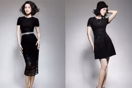 MC Thanh Mai khoe vóc dáng mảnh mai với sắc đen