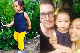 Đoan Trang khoe ảnh con gái lai tây cực xinh đáng yêu
