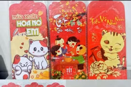 Độc đáo phong bao lì xì họa tiết mèo