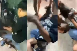 Xót xa cảnh nữ sinh ở Bình Dương bị đánh hội đồng