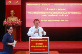 Ngành GD&ĐT quyên góp ủng hộ khắc phục hậu quả bão số 3 Yagi