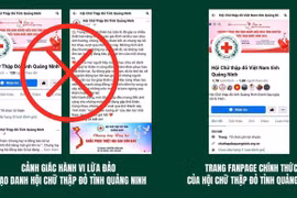 Giả mạo Hội chữ thập đỏ Quảng Ninh để kêu gọi từ thiện 