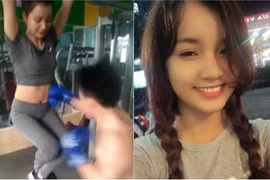 Chân dung cô gái xinh đẹp treo mình để đàn ông đấm bụng