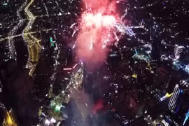 Mãn nhãn xem pháo hoa tại TP HCM quay bằng flycam 