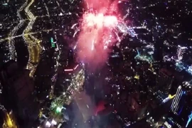 Mãn nhãn xem pháo hoa tại TP HCM quay bằng flycam 