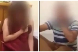 Clip vợ trẻ quỳ khóc vì bị bắt quả tang ngoại tình