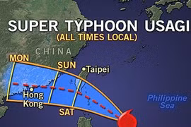 Siêu bão Usagi sẽ đổ vào miền Nam Trung Quốc?