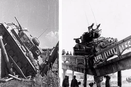 Thê thảm xe tăng trong CTTG 2 khi đi qua...cầu