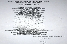 Sốc với thầy giáo Toán viết đơn khiếu nại bằng thơ