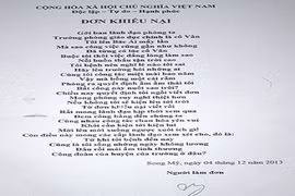 Sốc với thầy giáo Toán viết đơn khiếu nại bằng thơ