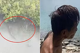 Đưa con trai đi câu cá, bố kinh hoàng khi bị cá sấu cướp con 