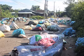 Rác thải tại Quảng Nam quá tải.