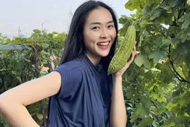 Xuýt xoa khu vườn trên cao xanh mướt của Diệp Bảo Ngọc 