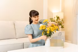 Căn hộ sang trọng, ngập tràn không khí Tết của nghệ sĩ Vân Dung