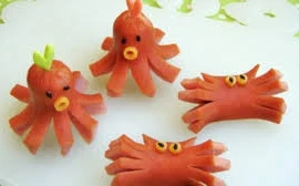 Biến xúc xích thành sinh vật biển đáng yêu chẳng nỡ ăn