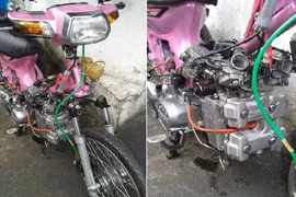 Hết hồn Dream độ 4 bình xăng con của “chân dài“