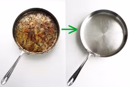 Mẹo đánh bay vết cháy trong xoong chảo bằng bột giặt